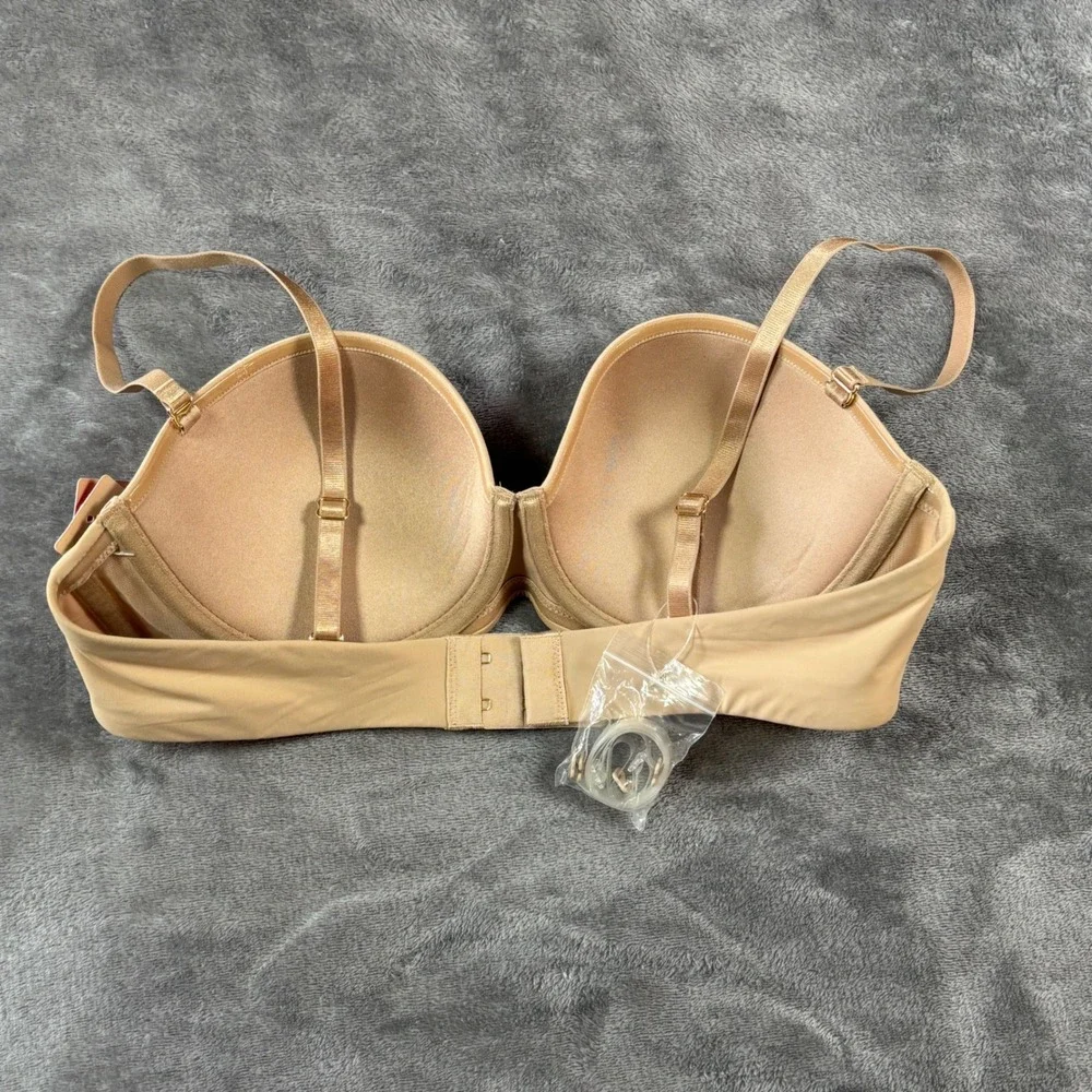 ThirdLove 24/7 Classic Strapless Bra Tan Nude 34B Multi-Way Clear Straps NWT